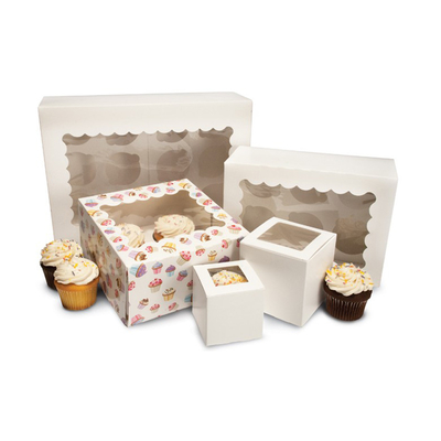 Enige Mini Kraft Paper Cupcake Cake-Dozen 2 4 6 12 Gaten voor Huwelijkskerstmis