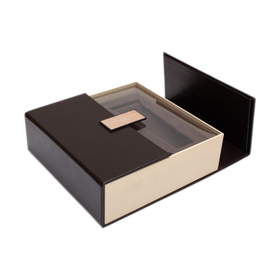 Flip Top Shape-structuur paste twee de Giftvakje van de deurluxe high-end van de magneetsluiting document harde vakjes van de kartongift aan