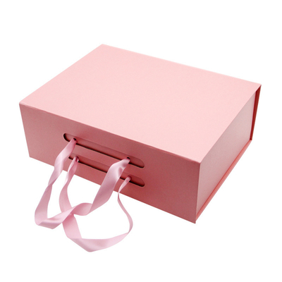 Luxe Aangepast Gift Vouwbaar vakje Lintdocument hard de vakjes van de kartongift Vlak het Document van Flip Top String Ribbon Handle Vakje