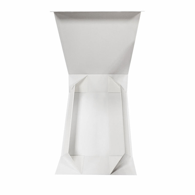 Wit Aangepast Gift Vouwbaar vakje Lintdocument hard de vakjes van de kartongift Vlak het Document van Flip Top String Ribbon Handle Vakje