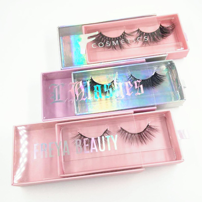 Holografisch Document Flip Top Eyelash Magnetic Box met Linthandvat