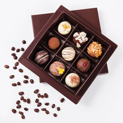 Luxe Macaron-lint Harde kartonnen geschenkdozen voor koekjes met kerstkoekjes