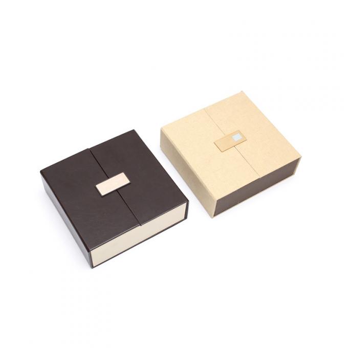 Flip Top Shape-structuur paste twee de Giftvakje van de deurluxe high-end van de magneetsluiting document harde vakjes van de kartongift aan 0