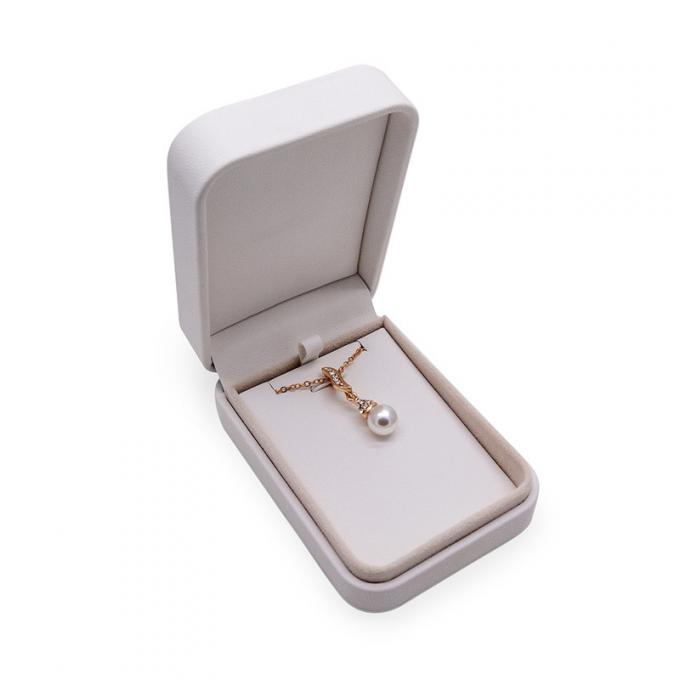 Van het Fluweel het Magnetische Juwelen van CMYK 4C van het de Doosleer Huwelijk Ring Box Silver Stamping 0