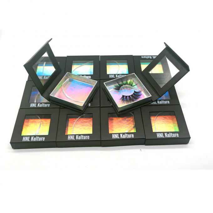 600gsm de UVdruk van ooglash magnetic window box packaging 0