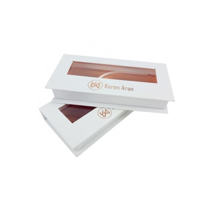 Gedrukt 3D het Document van de de Wimpercontainer 100% Eco van 4C Vals Vakje met Pvc-Venster 1