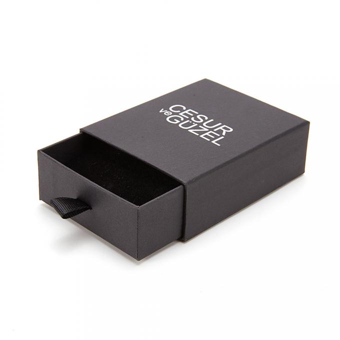 Zwarte 157gsm-Magnetische de Juwelendoos EVA Sponge Inlay van het Luxeleer 3