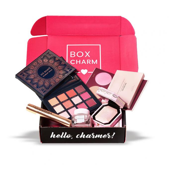 Van het Kartonflip cosmetic packaging paper box van PDF AI de Roze Waterige Deklaag 3
