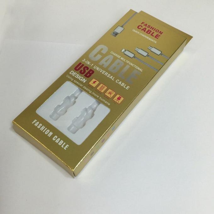 4C het branden van Gouden Gegevenskabel die Rekupereerbare Document Vakjes Serigrafiedruk verpakken 0